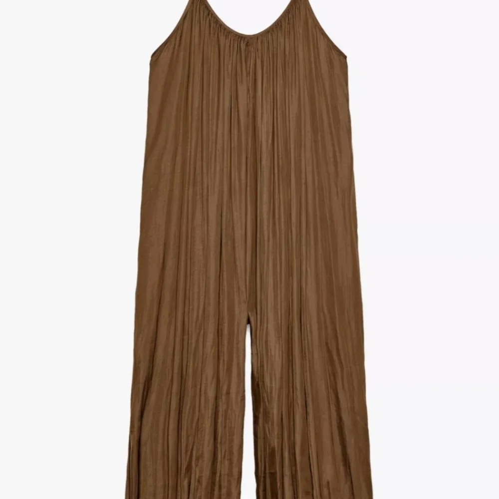 Brand New With Tags Zara ZW Collection Long Pleated Jumpsuit - Picture 7 of 10